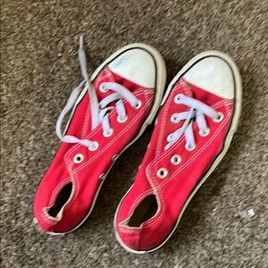 Converse Kids Shoes in Red and White
